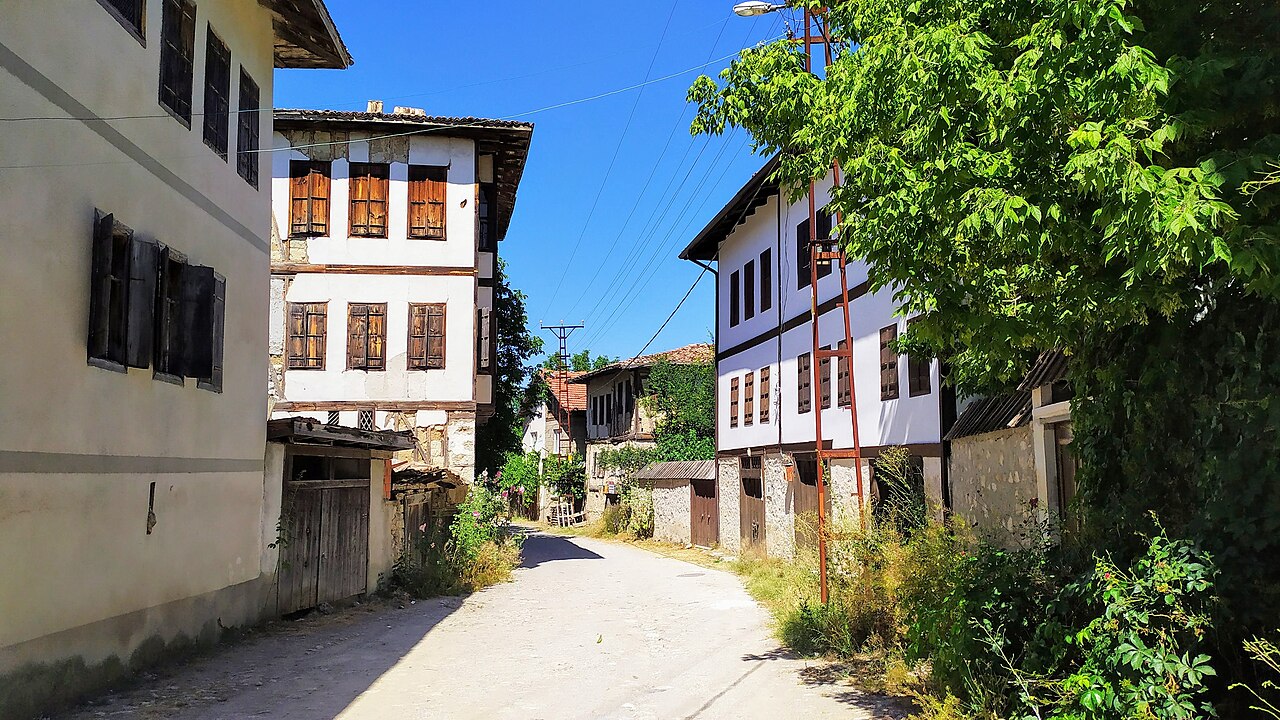 Old timber-framed houses in Yörük Village